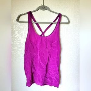 Forever 21 Silk Fuschia/purple Tank Top